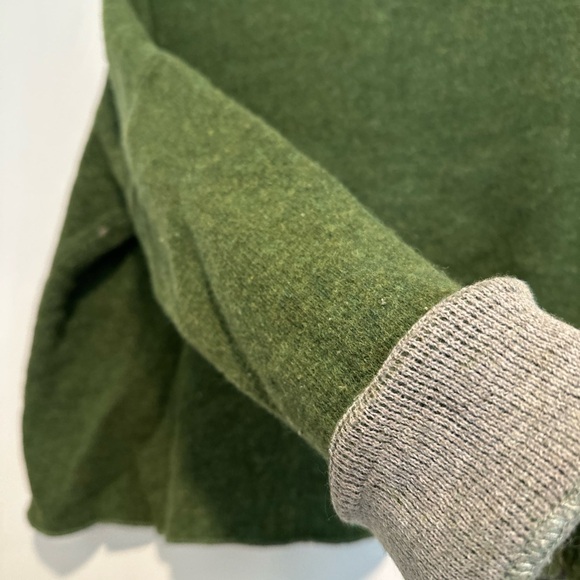 Women’s XL Stapf  Tirol Green Wool Boxy oversized Sweater. waffle knit interior - Picture 10 of 12